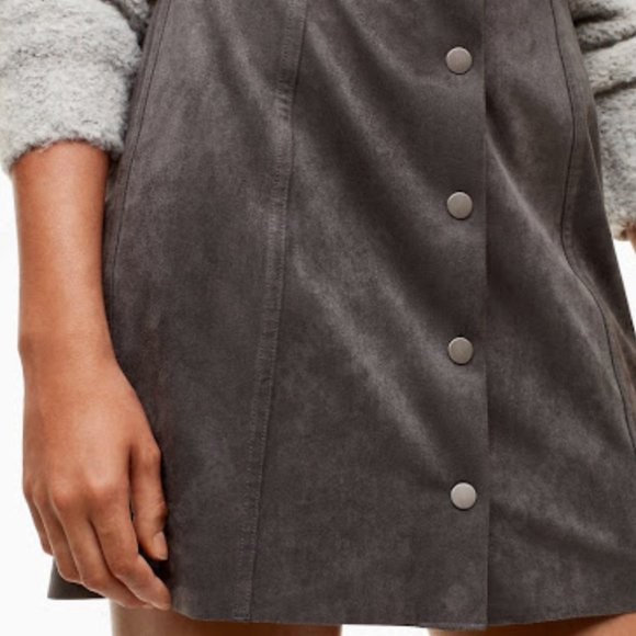 Centinela Button-Up Skirt (Grey) - Picture 2 of 3